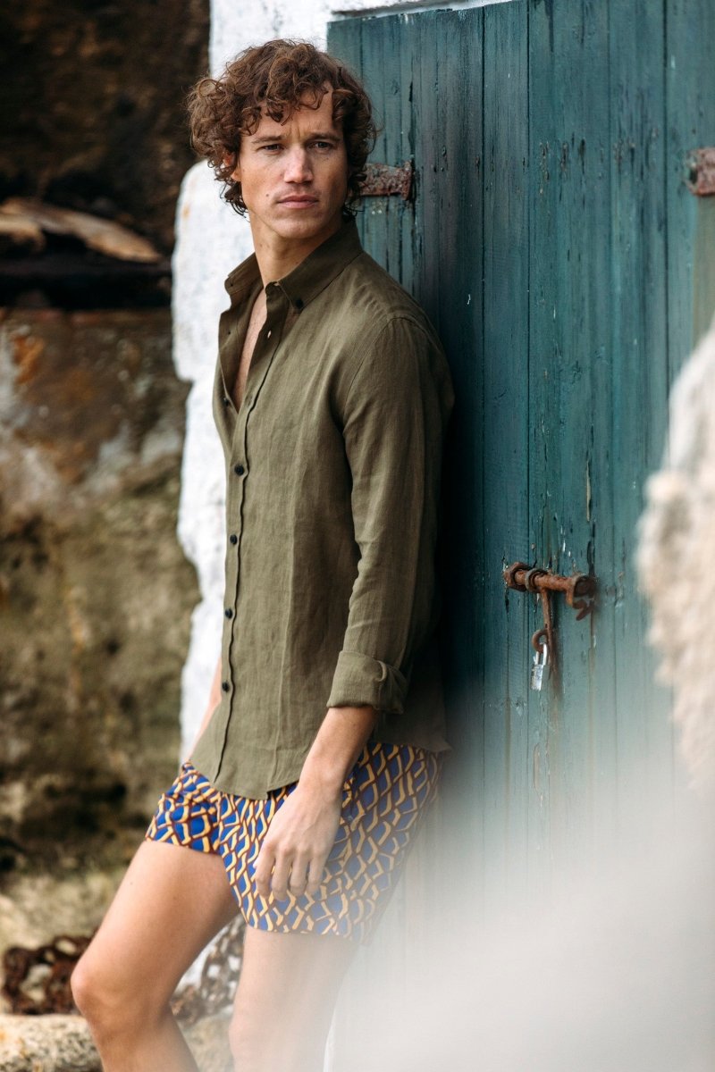 chemise verte homme