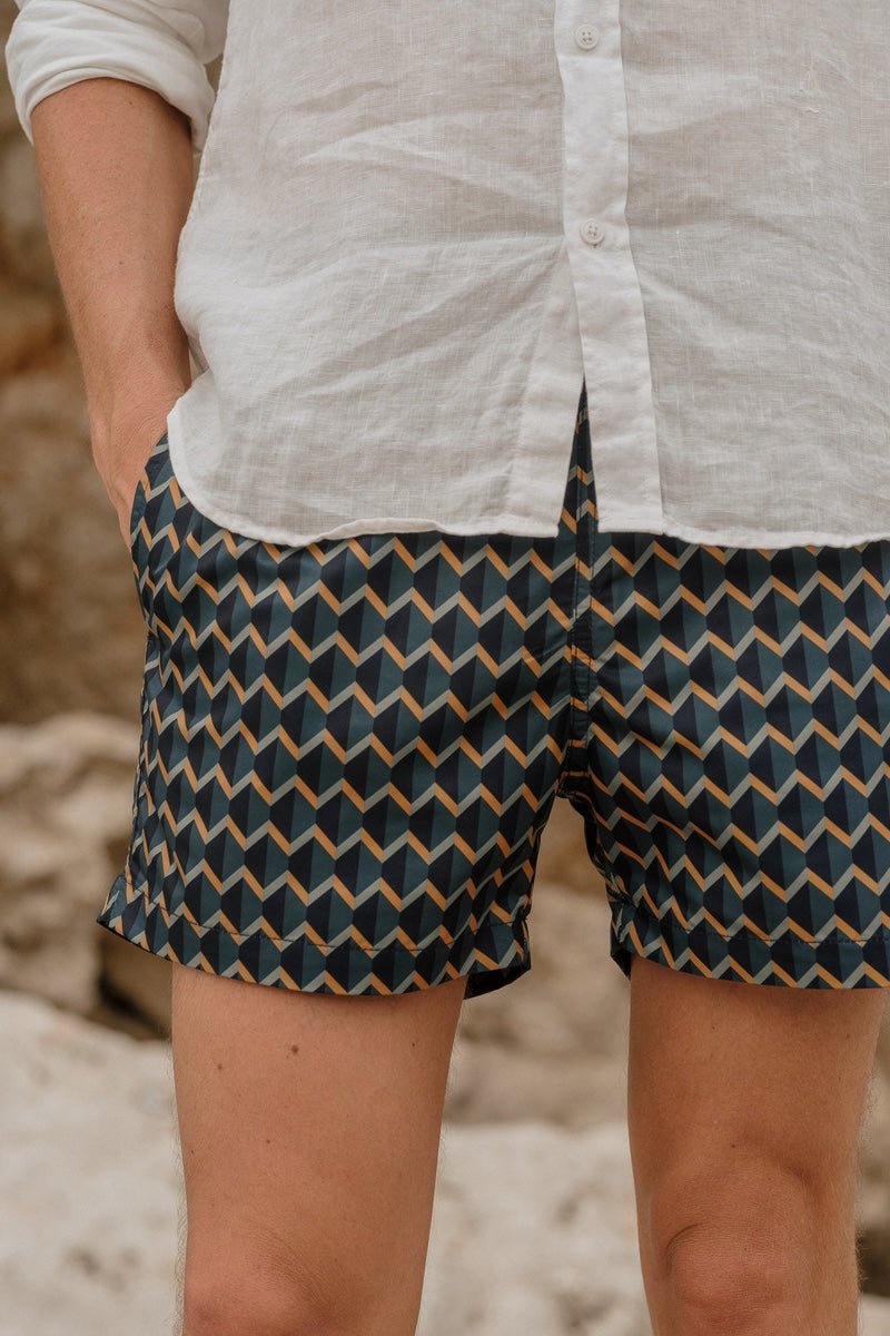 short de bain zellige vert