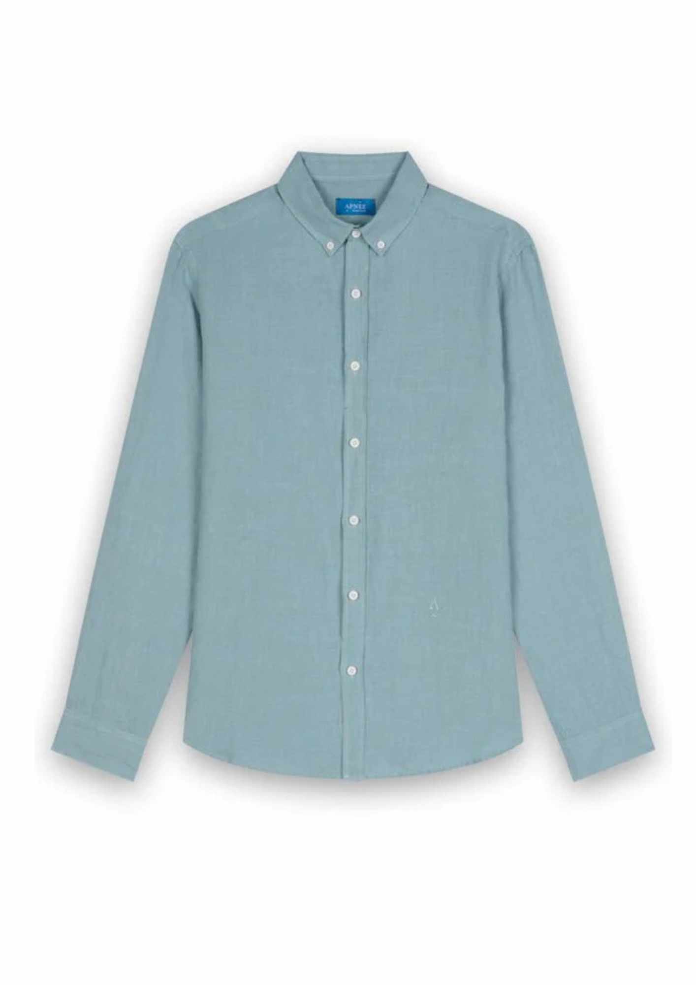 Chemise en lin bleue caraïbes