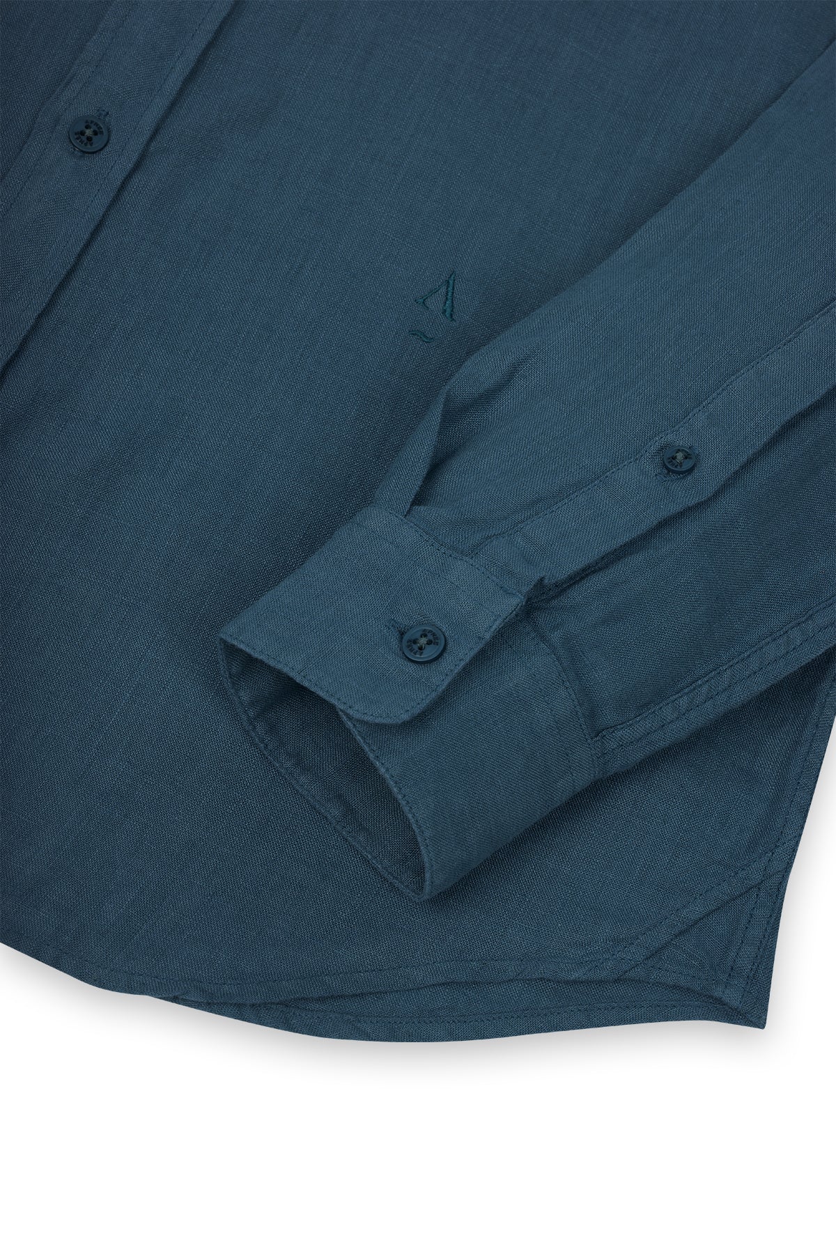 Petrol Blue linen shirt