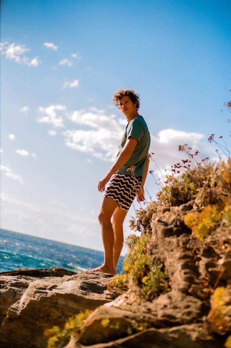 Maillot de bain à imprimé pourpre 