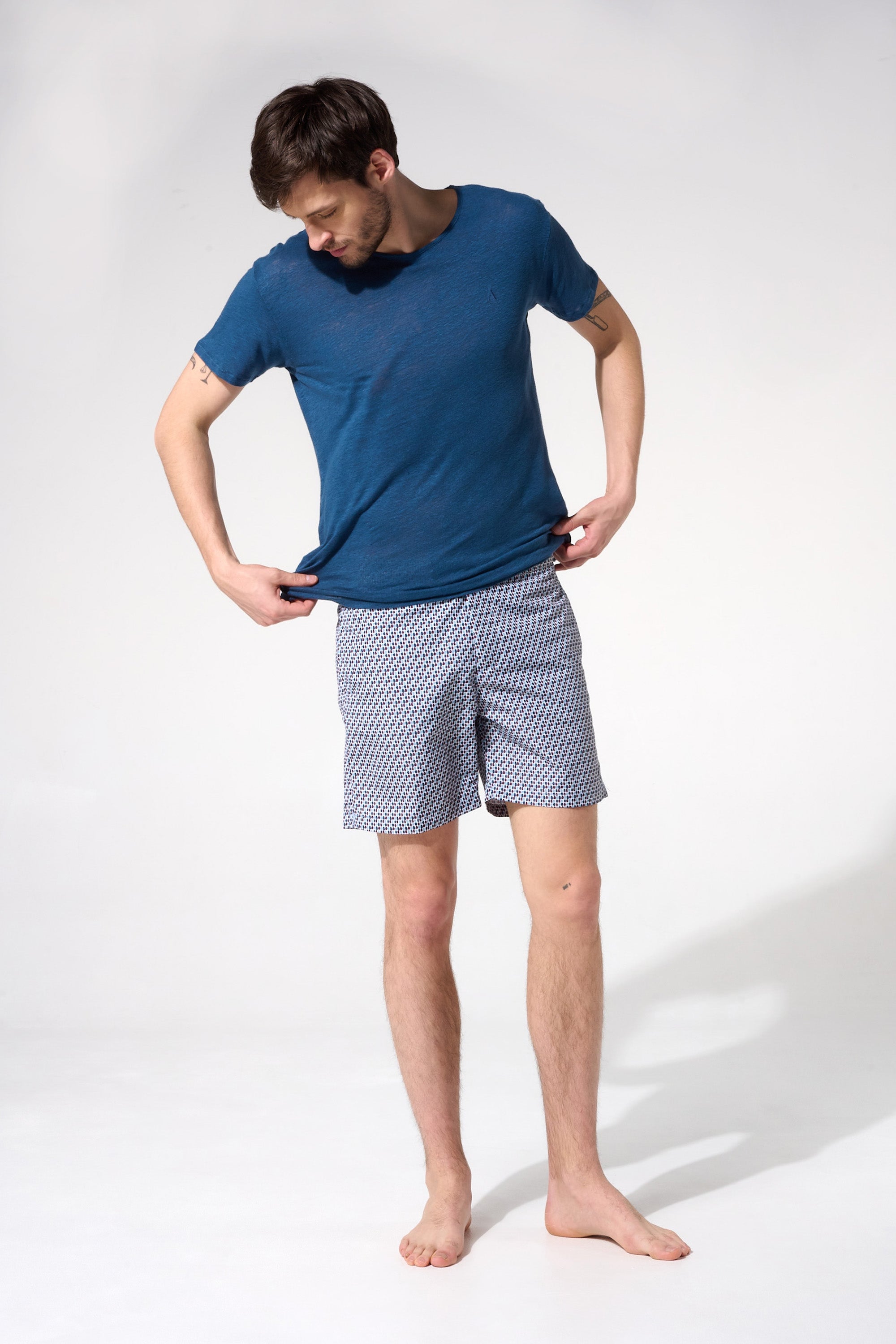 T-shirt_lin_bleu homme